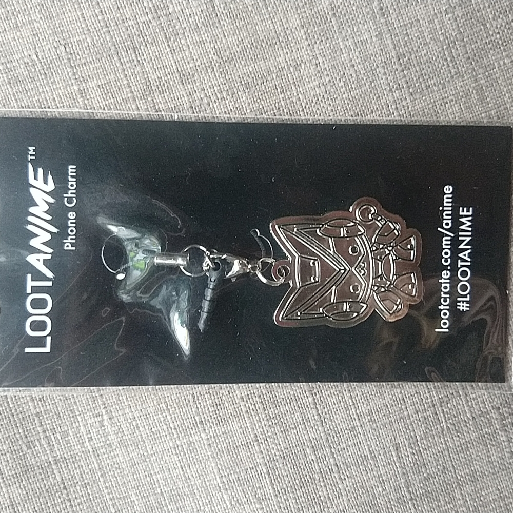 Loot Anime Robo Cat Phone Charm Silver Tone Manga Gift Stocking Favor